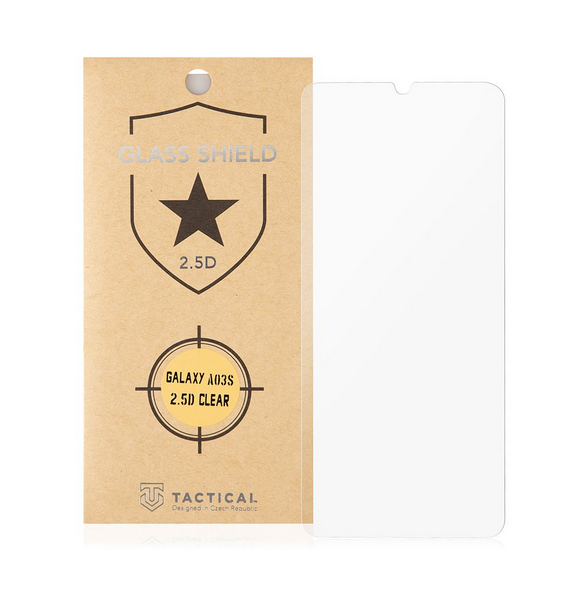 Tactical Glass Shield 2.5D för Samsung Galaxy A03s/A03 - Genomskinlig
