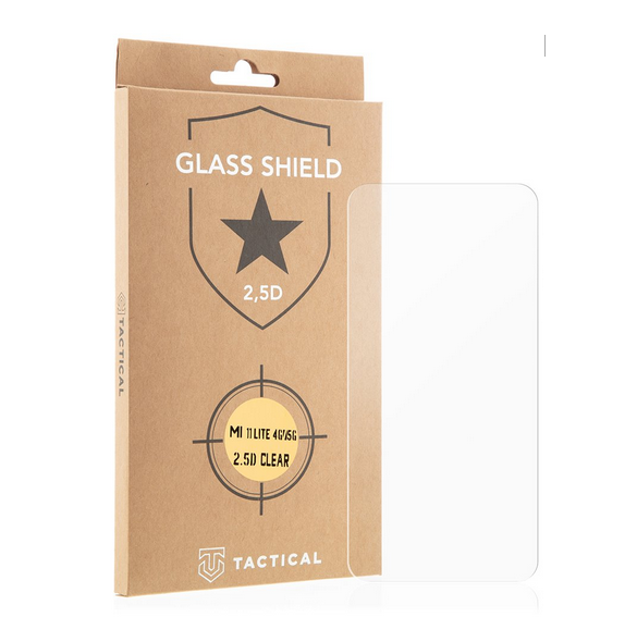 Tactical Glass Shield 2.5D för Xiaomi Mi 11 Lite 4G/5G/5G NE - Klar