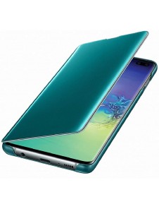 Samsung Clear View Stående Cover med Intelligent Display för Samsung Galaxy S10 Plus - Grön EF-ZG975CGE