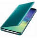 Samsung Clear View Stående Cover med Intelligent Display för Samsung Galaxy S10 Plus - Grön EF-ZG975CGE