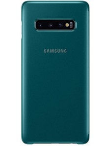 Samsung Clear View Stående Cover med Intelligent Display för Samsung Galaxy S10 Plus - Grön EF-ZG975CGE