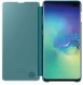 Samsung Clear View Stående Cover med Intelligent Display för Samsung Galaxy S10 Plus - Grön EF-ZG975CGE