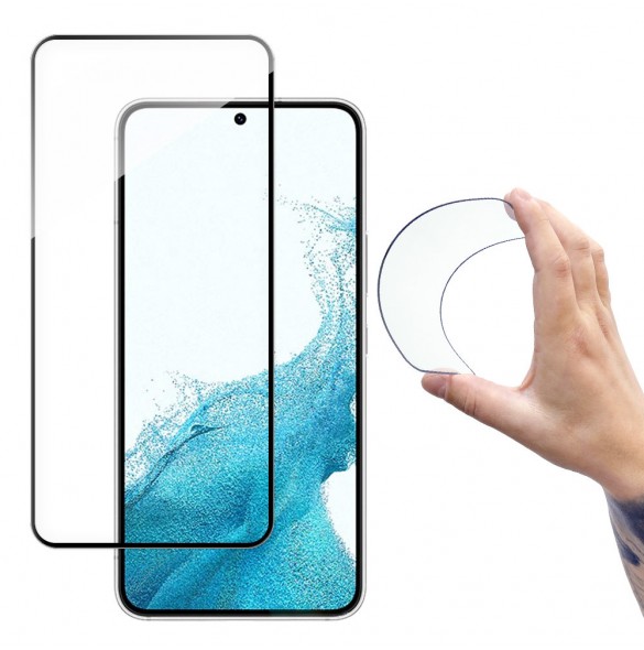 Wozinsky Full Cover Flexi Nano Glass Film Härdat glas med ram för Samsung Galaxy S22 Plus - Genomskinlig