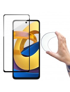 Wozinsky Full Cover Flexi Nano Glass Film Härdat glas med ram för Xiaomi Poco M4 Pro 5G - Genomskinlig