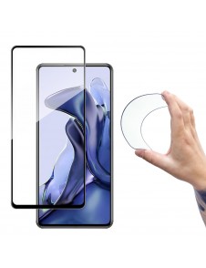 Wozinsky Full Cover Flexi Nano Glass Film Härdat glas med en ram för Xiaomi Mi 11T Pro / Mi 11T - Genomskinlig