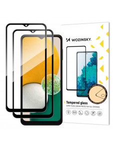 Wozinsky Set 2x Super Durable Hellim härdat glas helskärm med ramfodral Friendly Samsung Galaxy A13 5G - Svart