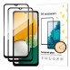 Wozinsky Set 2x Super Durable Hellim härdat glas helskärm med ramfodral Friendly Samsung Galaxy A13 5G - Svart
