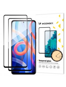 Wozinsky Set 2x Super Durable Hellim härdat glas helskärm med ramfodral Friendly Xiaomi Redmi Note 11 (KINA) - Svart