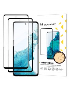 Wozinsky Set 2x Super Durable Hellim härdat glas helskärm med ramfodral vänlig Samsung Galaxy A53 5G - Svart