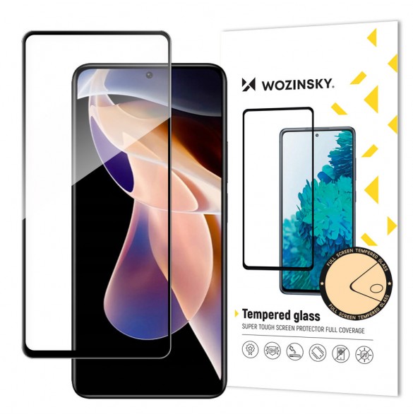 Wozinsky supertuff hellim härdat glas helskärm med ramfodral vänlig Xiaomi Redmi Note 11 Pro Plus / 11 Pro - Svart
