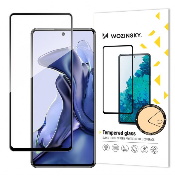 Wozinsky supertuff hellim härdat glas helskärm med ramfodral vänlig Xiaomi Mi 11T Pro / Mi 11T - Svart