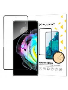 Wozinsky supertuff hellim härdat glas helskärm med ramfodral vänlig Motorola Moto Edge 20 - Svart