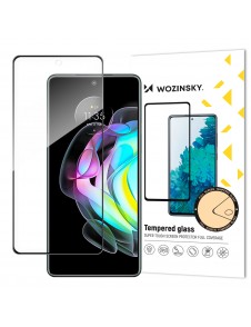 Wozinsky supertuff hellim härdat glas helskärm med ramfodral vänlig Motorola Moto Edge 20 - Svart