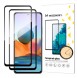 Wozinsky 2x härdat glas Hellim Super Tuff Skärmskydd Heltäckt med Ram Fodral Friendly för Xiaomi Redmi Note 10 Pro - Svart