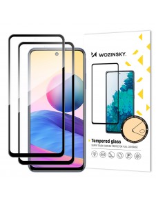 Wozinsky 2x härdat glas Hellim Super Tuff Skärmskydd Heltäckt med Ramfodral Friendly för Xiaomi Redmi Note 10 5G / Poco M3 Pro
