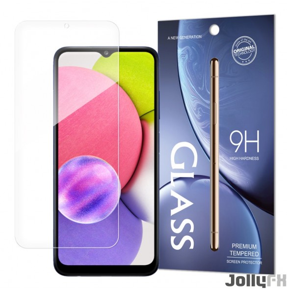JollyFX Tempered Glass 9H skärmskydd för Samsung Galaxy A03s (förpackning – kuvert)