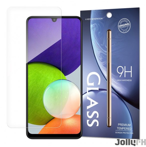 JollyFX Tempered Glass 9H skärmskydd för Samsung Galaxy A22 4G (förpackning – kuvert)