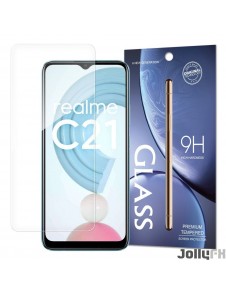 JollyFX Tempered Glass 9H skärmskydd för Realme C21 (förpackning – kuvert)