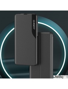 JollyFX Eco Leather View Case ett elegant fodral med flik och stativfunktion för Xiaomi Poco X4 NFC 5G - Svart