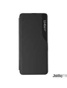 JollyFX Eco Leather View Case ett elegant fodral med flik och stativfunktion för Xiaomi Poco X4 NFC 5G - Svart