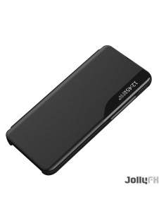 JollyFX Eco Leather View Case ett elegant fodral med flik och stativfunktion för Xiaomi Poco X4 NFC 5G - Svart