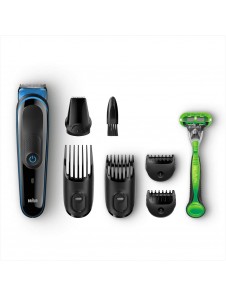 Braun MGK3042 7 in 1 skägg / hår trimmer Svart / Blå