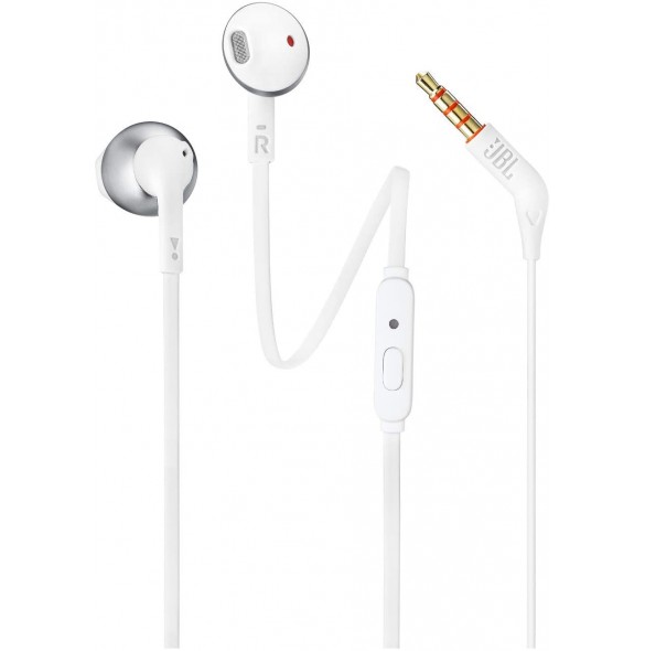JBL T205  In-Ear Headphones with In-Line Microphone - Vit