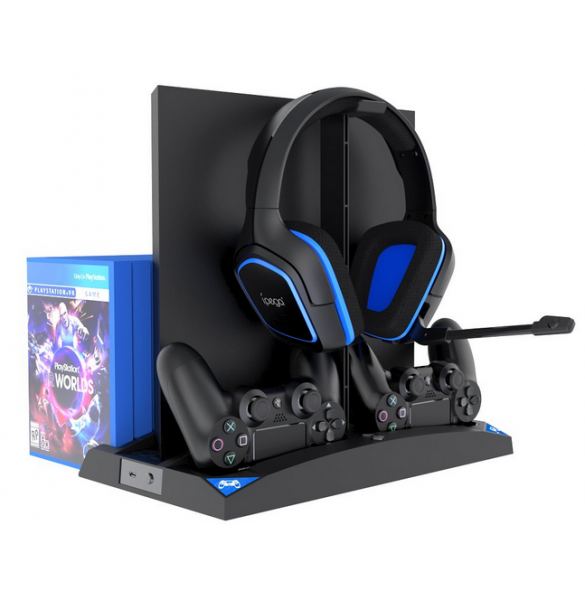 - station designad för Playstation 5 och Playstation 4 (Slim)
- stå med aktiv och kraftfull kylning