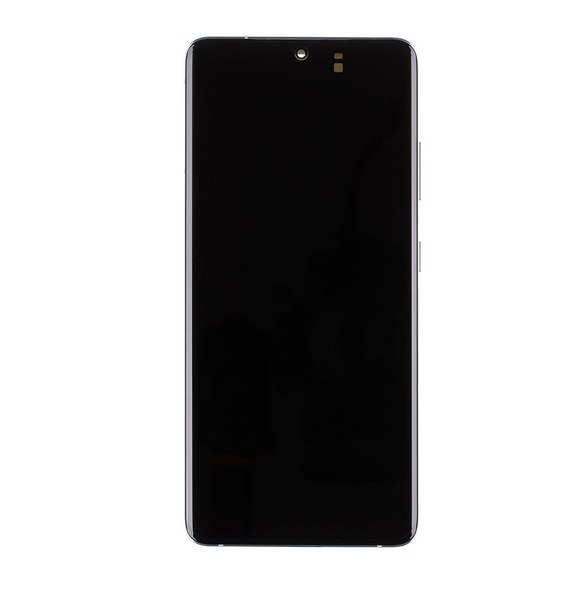 LCD-skärm + Touch Unit + Front skal Samsung Galaxy S21 Ultra - fantomsilver (Service Pack)