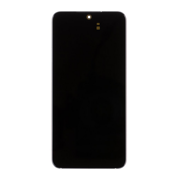LCD-skärm + Touch Unit + Front Cover Samsung Galaxy S22 - Fantomvit (Service Pack)