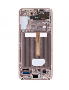 LCD-skärm + Touch Unit + Front Cover Samsung Galaxy S22 Plus - Rosa guld (Service Pack)