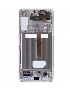 LCD-skärm + Touch Unit + Front Cover Samsung Galaxy S22 Plus - Fantomvit (Service Pack)