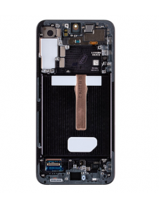 LCD-skärm + Touch Unit + Front Cover Samsung Galaxy S22 Plus - Fantomsvart (Service Pack)