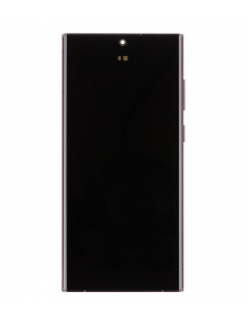 LCD-skärm Touch Unit Front Cover Samsung Galaxy S22 Ultra - Vinröd