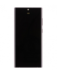 LCD-skärm Touch Unit Front Cover Samsung Galaxy S22 Ultra - Vinröd
