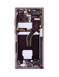 LCD-skärm Touch Unit Front Cover Samsung Galaxy S22 Ultra - Vinröd