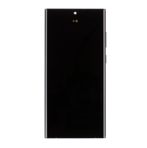 LCD-skärm + Touch Unit + Front Cover Samsung Galaxy S22 Ultra - Grön (Service Pack)