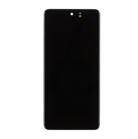 LCD-skärm + Touch Unit + Front Cover Samsung Galaxy M52 5G - Svart (Service Pack)