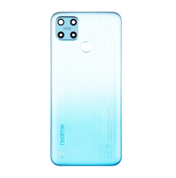 Realme C25 batterilucka - Blå (Service Pack)