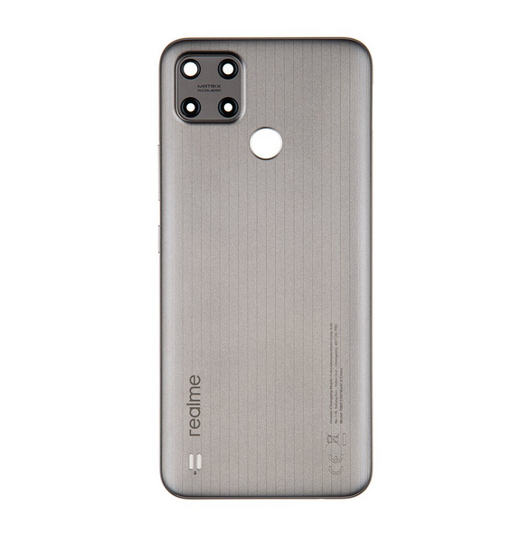 Realme C25 batterikåpa - Grå (Service Pack)