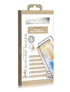 Panzer Samsung Galaxy S22 Ultra Curved Glass - Svart