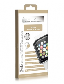 Panzer Apple Watch 7 41mm Flexibelt Glas - Svart