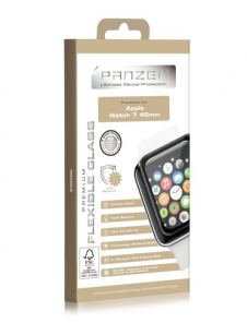 Panzer Apple Watch 7 45mm Flexibelt glas - Svart
