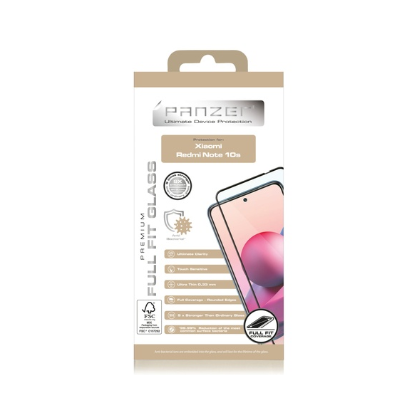 Panzer Xiaomi Redmi Note 10s Full Fit Glas - Svart