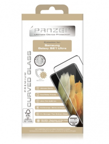 Panzer Samsung Galaxy S21 Ultra Curved Glass - Svart
