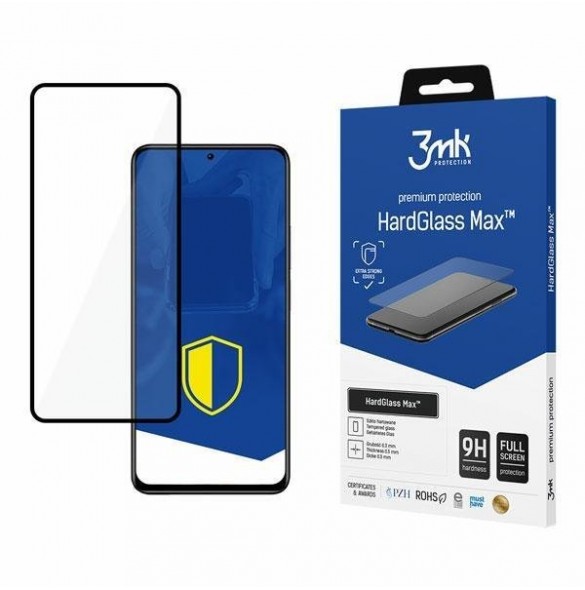 3MK HardGlass Max helskärmsglas Xiaomi Redmi Note 11S / 11 4G - Svart