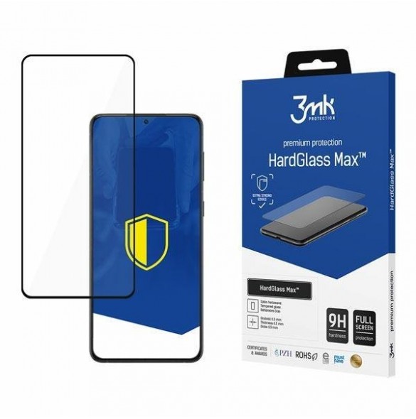 3MK HardGlass Max helskärmsglas Samsung Galaxy S22 - Svart