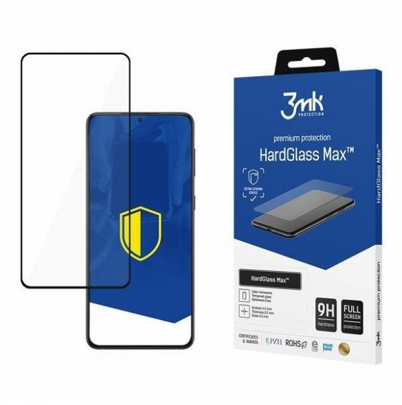 3MK HardGlass Max helskärmsglas Samsung Galaxy S22 Plus - Svart