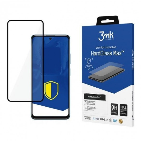 3MK HardGlass Max helskärmsglas Xiaomi Poco M4 Pro 5G - Svart