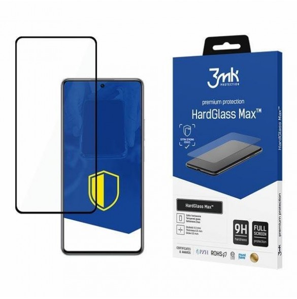 3MK HardGlass Max helskärmsglas Xiaomi Mi 11T / Mi 11T Pro - Svart